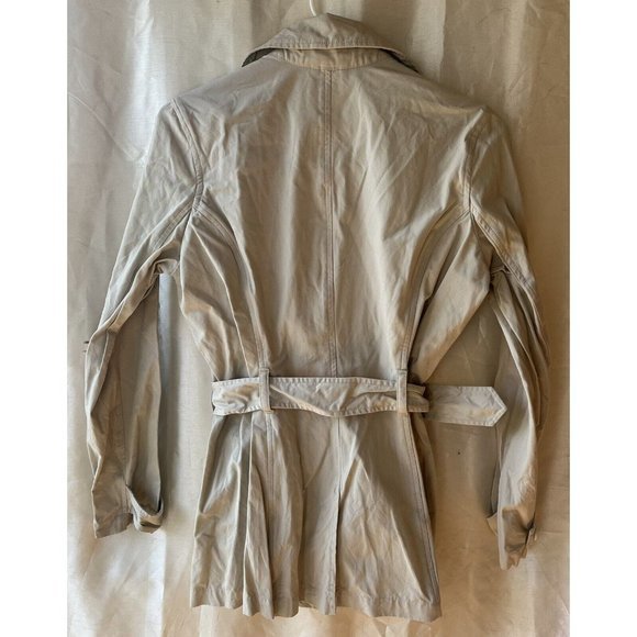 Eddie Bauer Women's‎ Belted Trench Coat Beige Small 100% Cotton - Picture 5 of 6